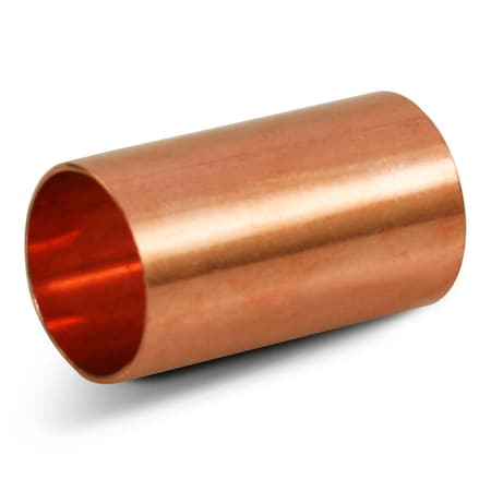 Everflow Straight Copper Coupling Fitting with Dimple Tube Stop 3'' CCCP0300